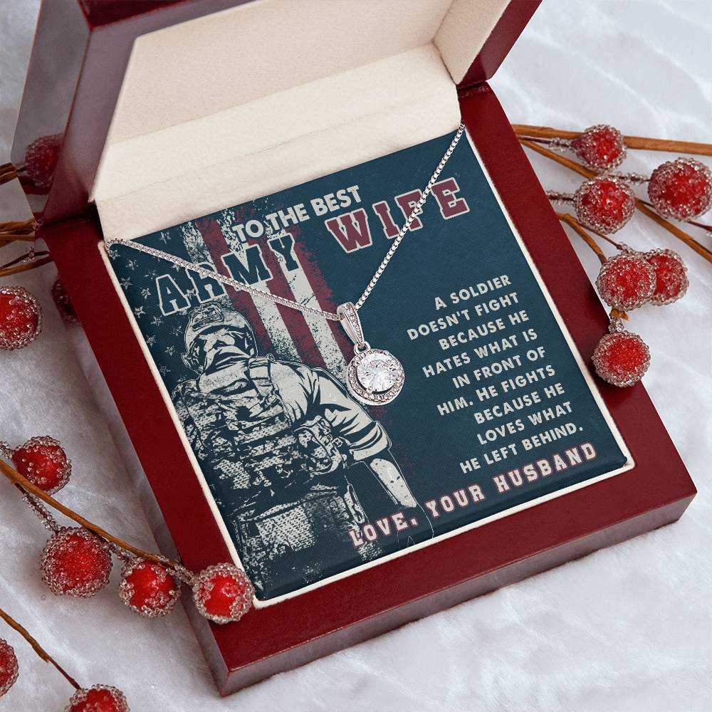 To Army Wife - A soldier - Eternal Hope Necklace