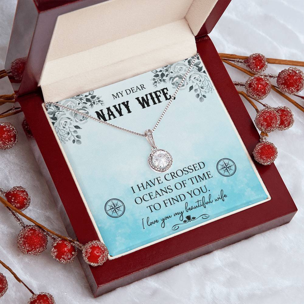 To Navy Wife - I have crossed - Eternal Hope Necklace