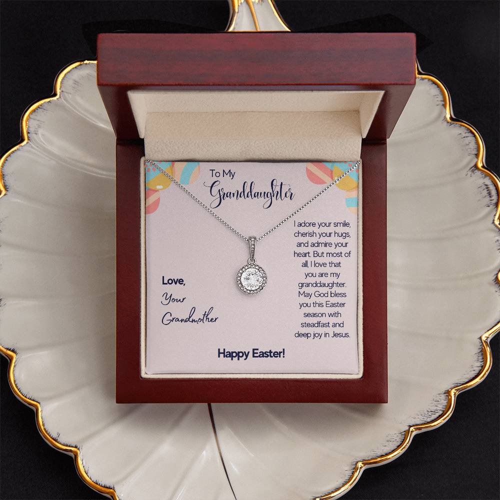 To Granddaughter - I adore your smile - Eternal Hope Necklace