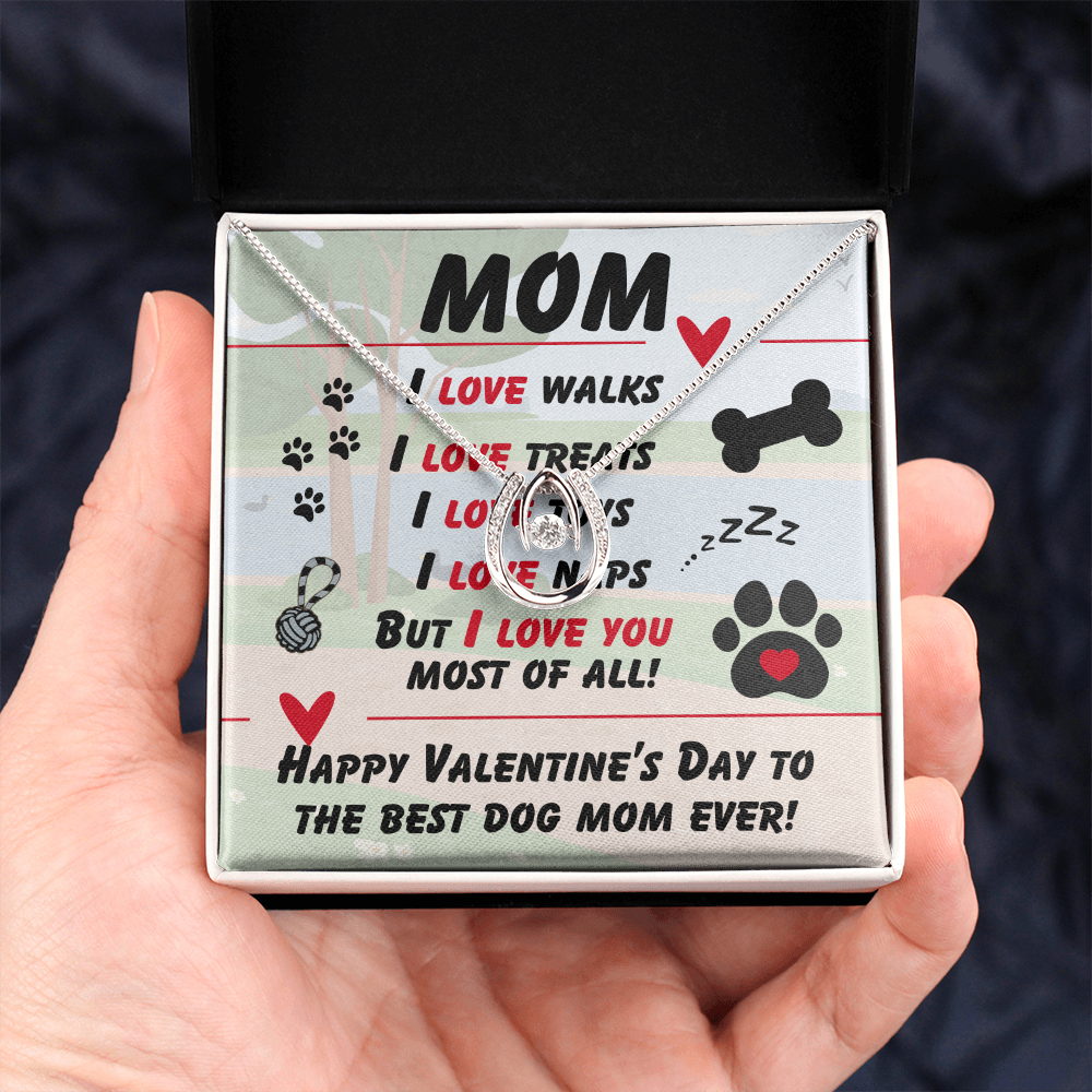 Mom - I love walks - Lucky In Love Necklace