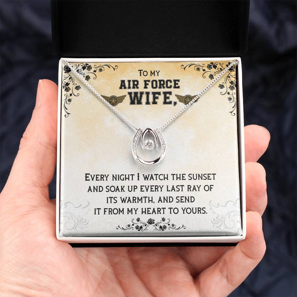 To Air Force Wife - Every night - Lucky In Love Necklace