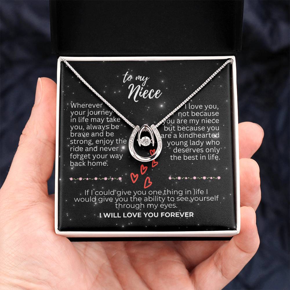 To Niece - Wherever your journey - Lucky In Love Necklace