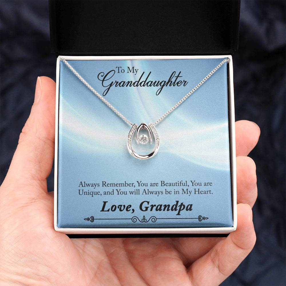 To Granddaughter - Always remember - Lucky In Love Necklace