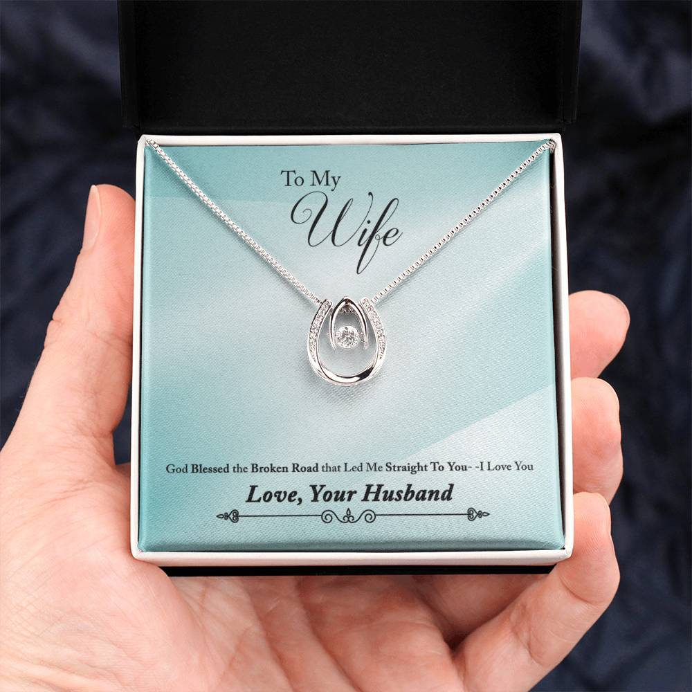 To Wife - God blessed - Lucky In Love Necklace