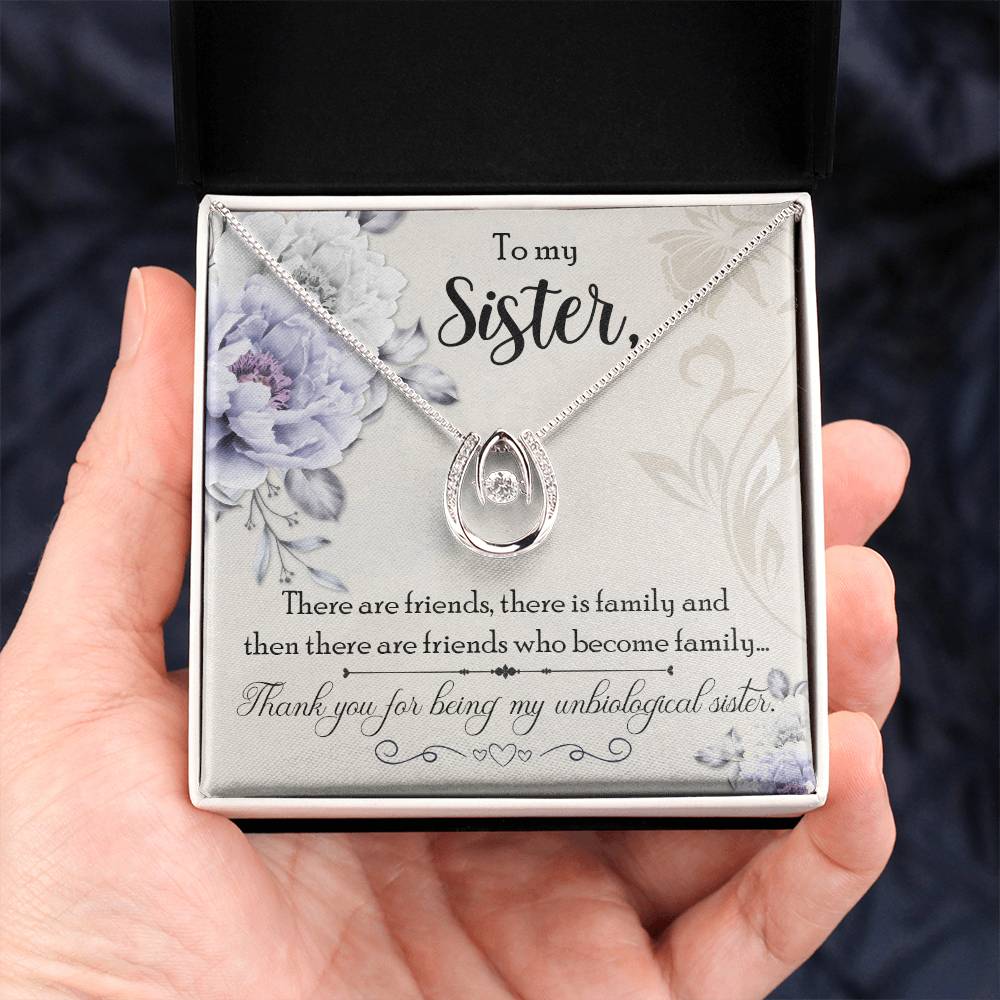 To Sister - There are friends - Lucky In Love Necklace