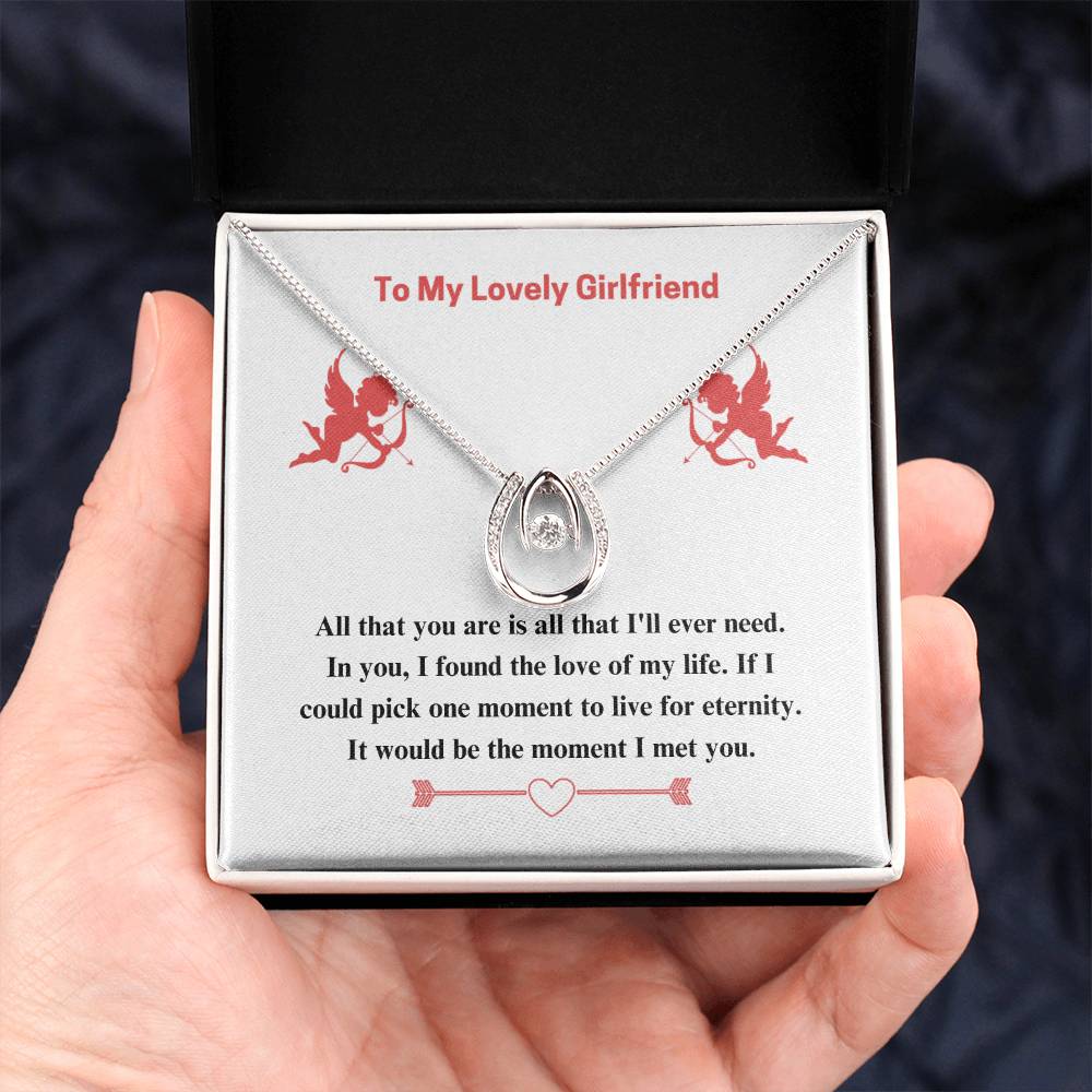 To Girlfriend - If I could - Lucky In Love Necklace