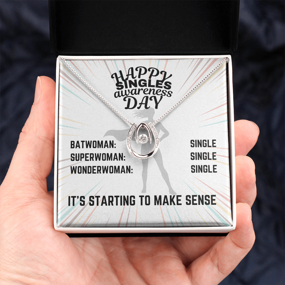 Happy Singles Awareness Day - Batwoman: Single - Lucky In Love Necklace