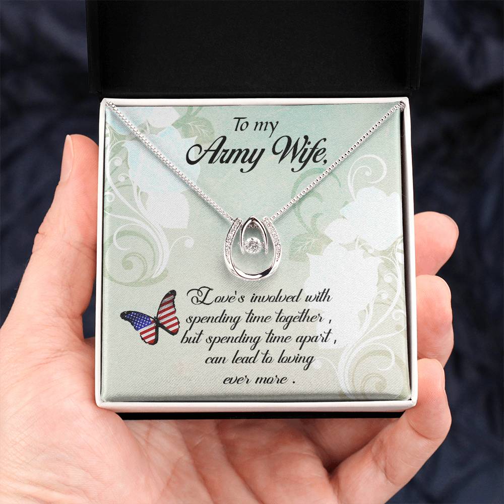 To Army Wife - Love's involved - Lucky In Love Necklace