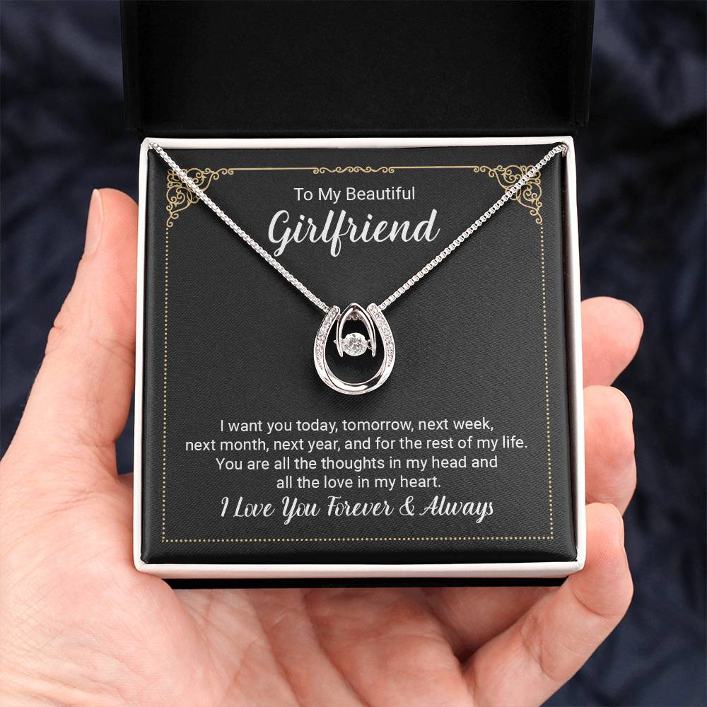 To Girlfriend - I want you today - Lucky In Love Necklace