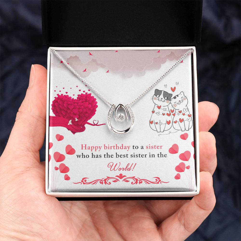 Birthday - To a sister - Lucky In Love Necklace