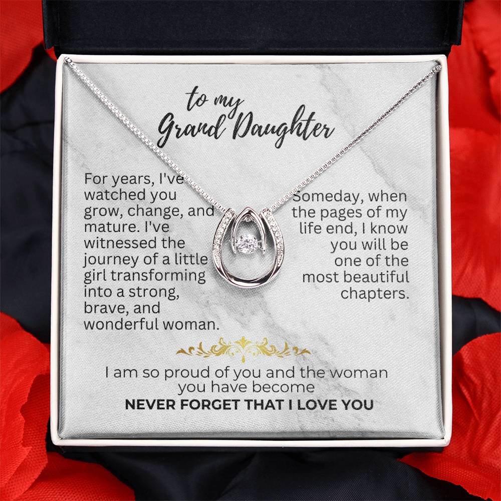 To Granddaughter - For years - Lucky In Love Necklace