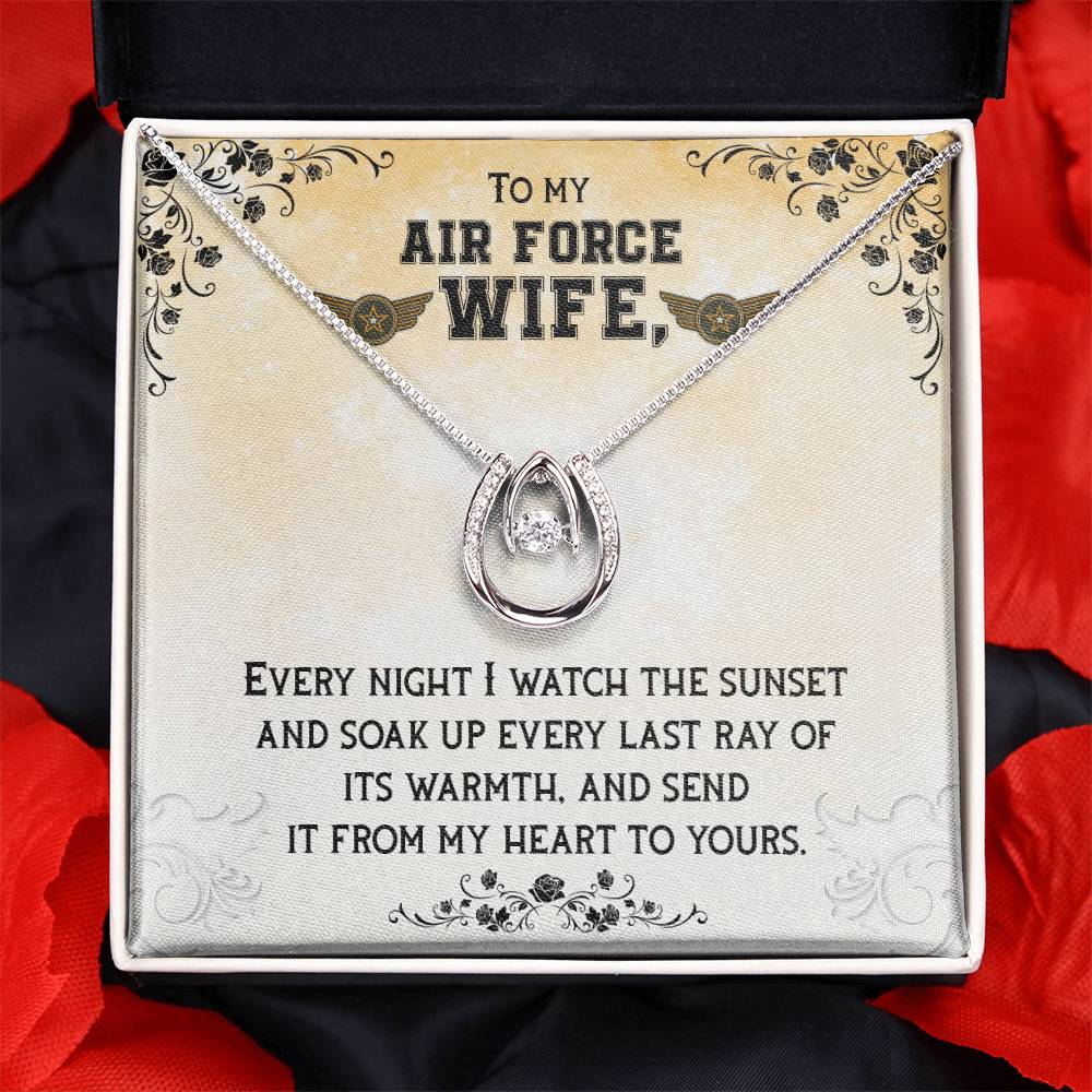 To Air Force Wife - Every night - Lucky In Love Necklace