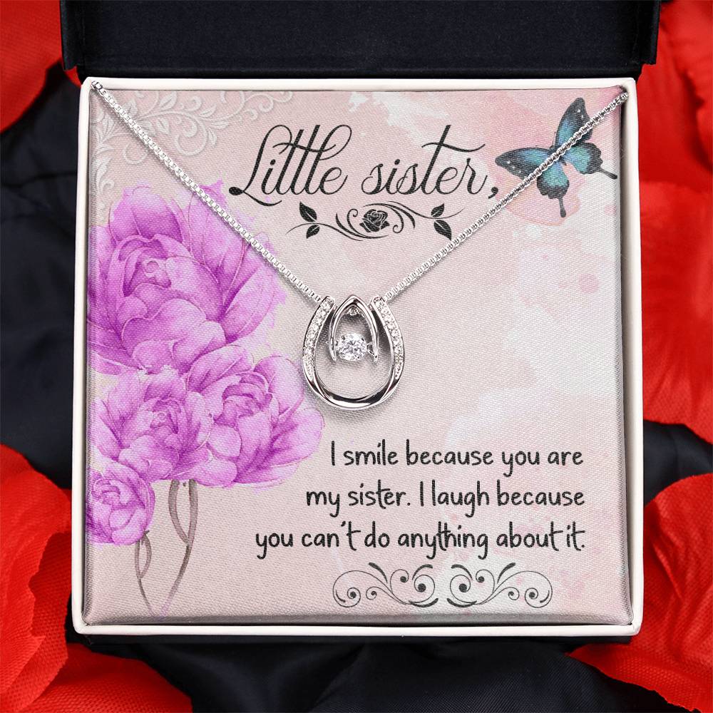 To Sister - I smile - Lucky In Love Necklace