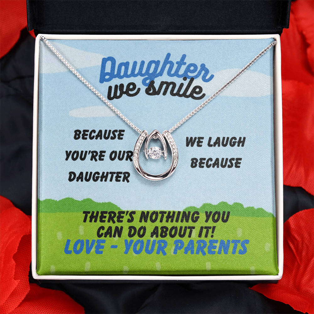 Daughter - Daughter we smile - Lucky In Love Necklace