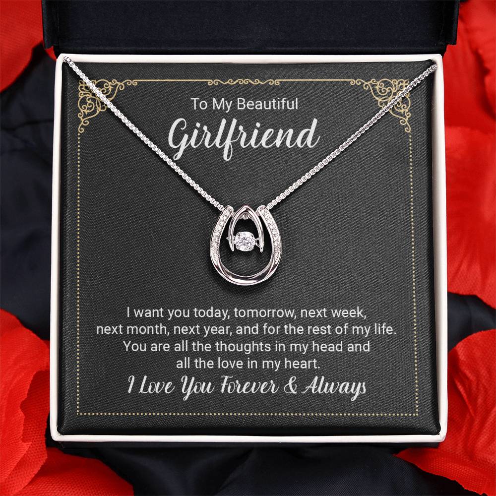 To Girlfriend - I want you today - Lucky In Love Necklace