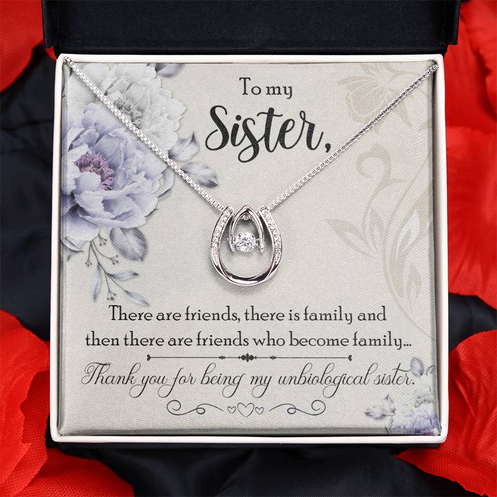 To Sister - There are friends - Lucky In Love Necklace