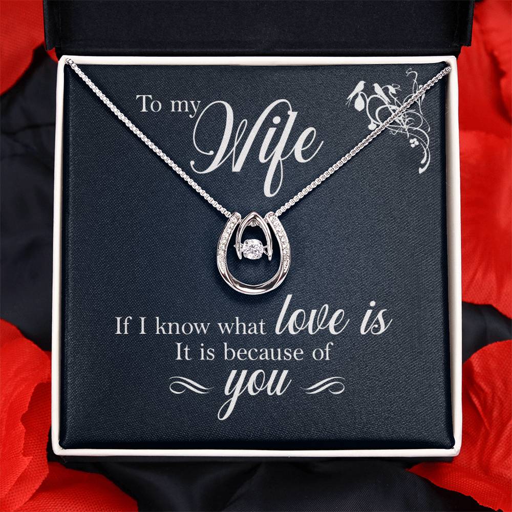 To Wife - If I know - Lucky In Love Necklace