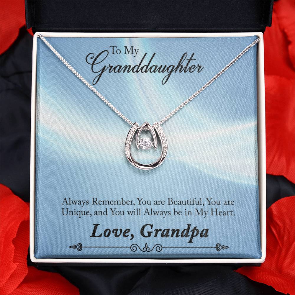 To Granddaughter - Always remember - Lucky In Love Necklace