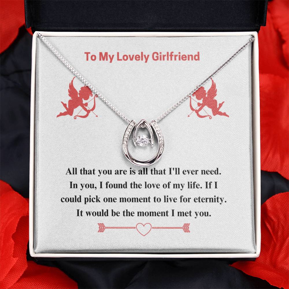 To Girlfriend - If I could - Lucky In Love Necklace