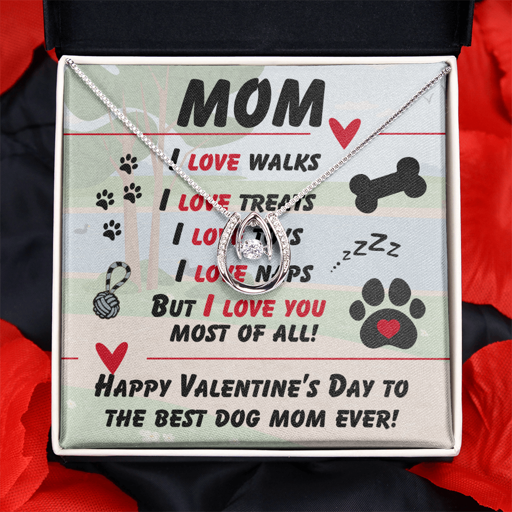 Mom - I love walks - Lucky In Love Necklace