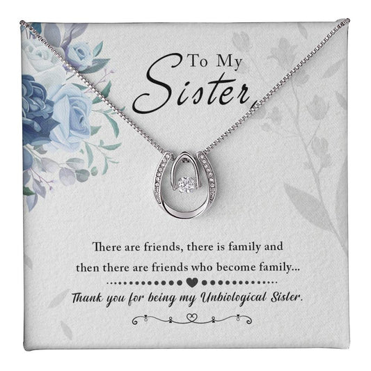 To Sister - There are friends - Lucky In Love Necklace