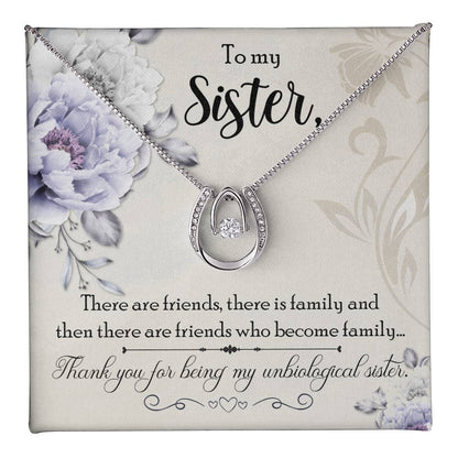 To Sister - There are friends - Lucky In Love Necklace