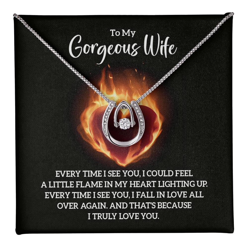 To Wife - Every time I see you - Lucky In Love Necklace