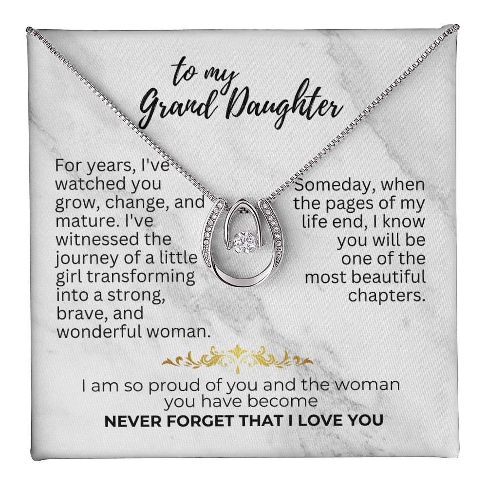 To Granddaughter - For years - Lucky In Love Necklace