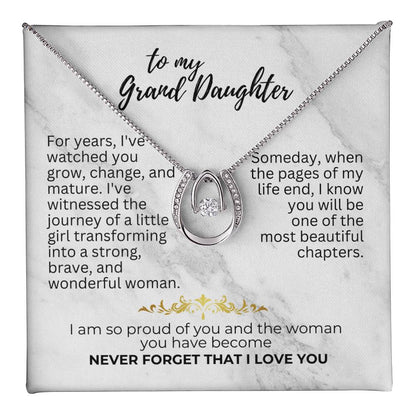 To Granddaughter - For years - Lucky In Love Necklace