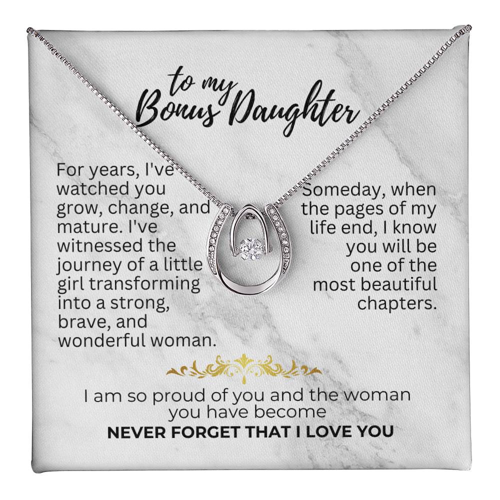 To Bonus Daughter - For years - Lucky In Love Necklace