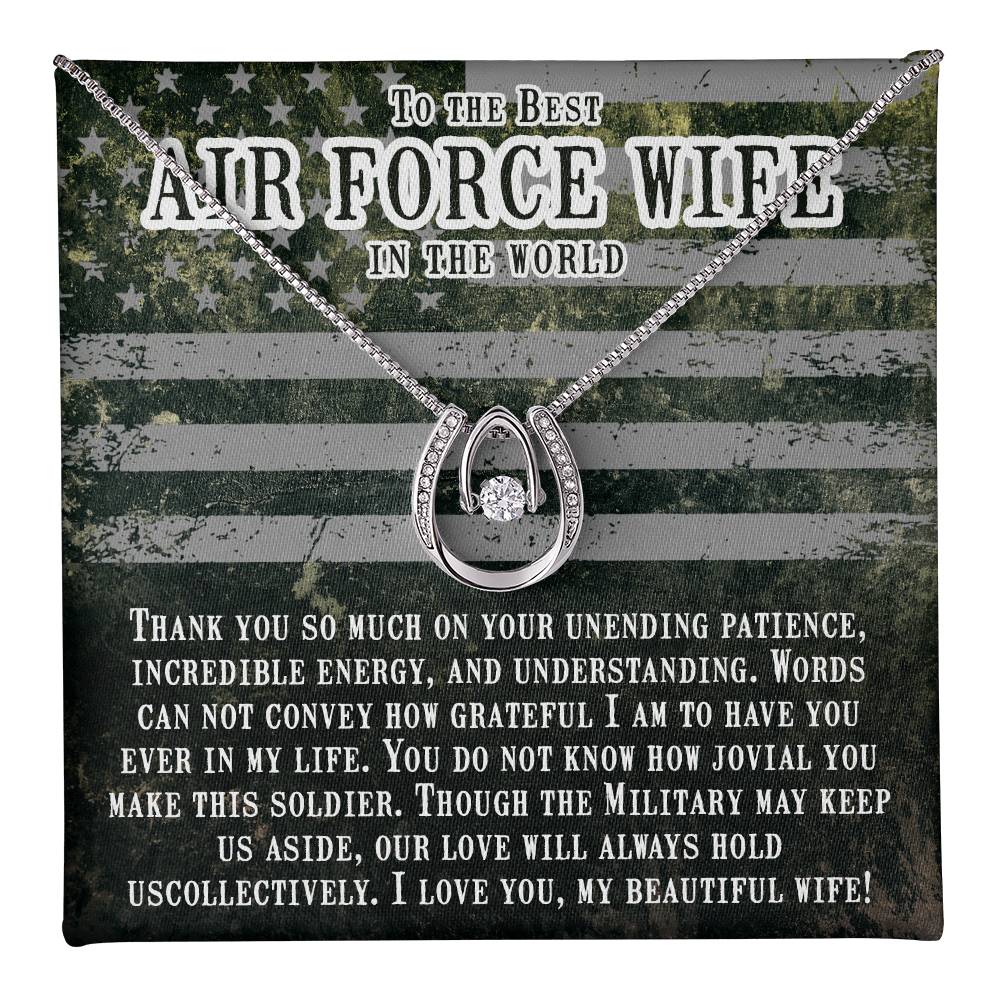 To Air Force Wife - Thank you so much - Lucky In Love Necklace