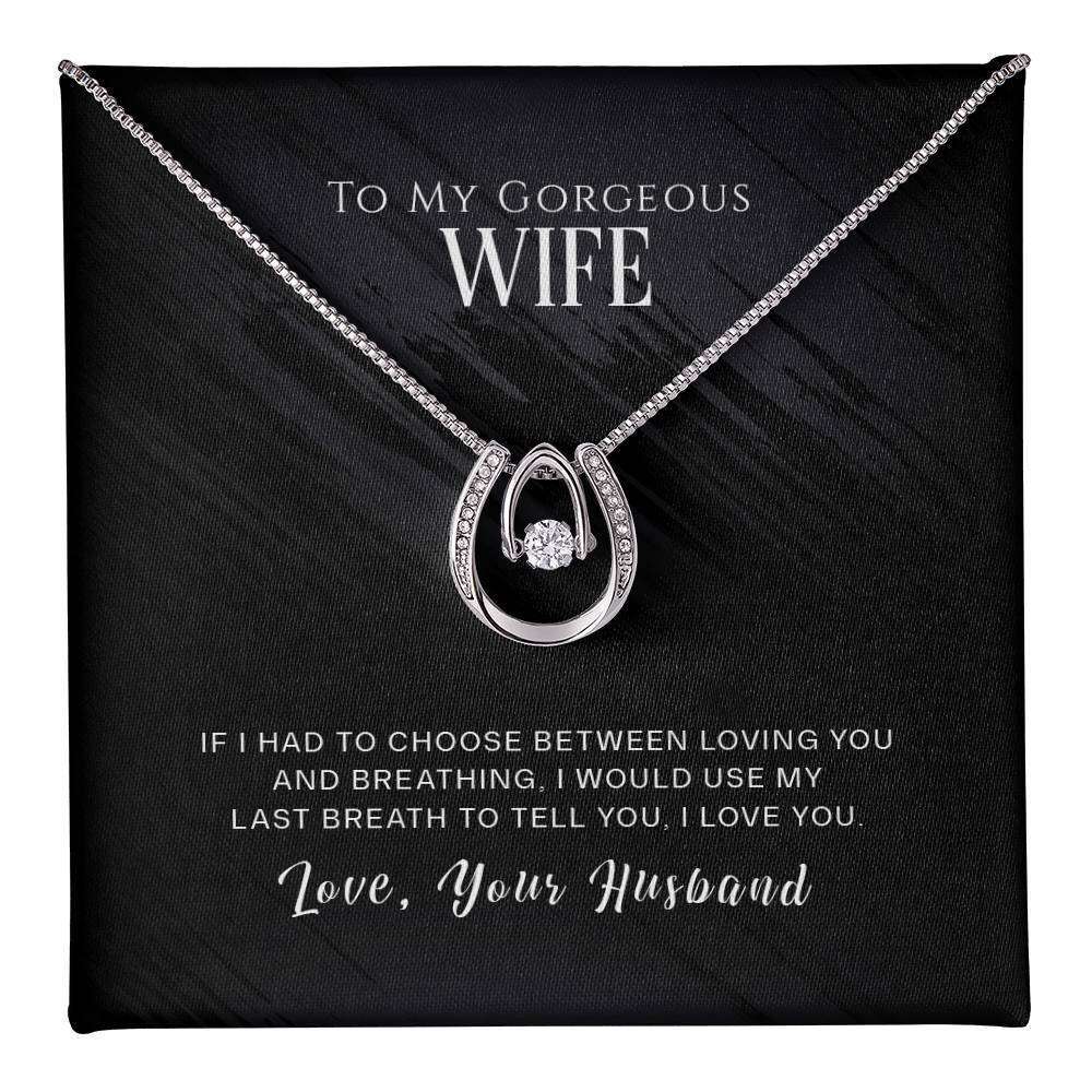 To Wife - If I had to choose - Lucky In Love Necklace