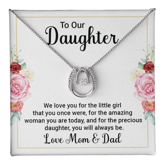 To Daughter - We love you - Lucky In Love Necklace