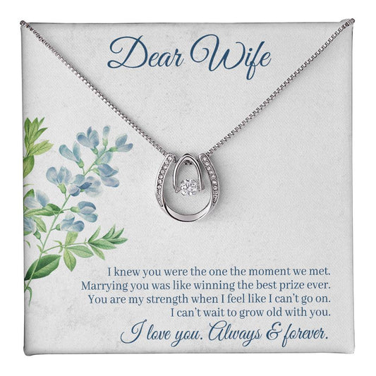 To Wife - I knew you were - Lucky In Love Necklace