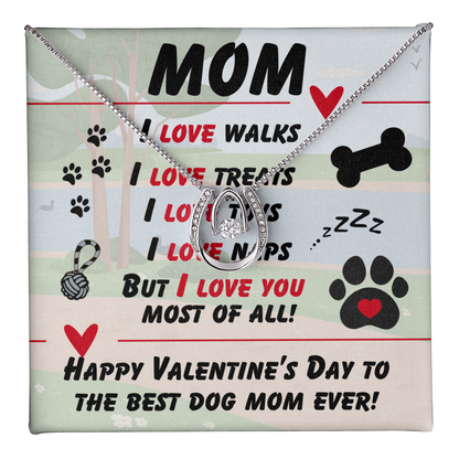 Mom - I love walks - Lucky In Love Necklace