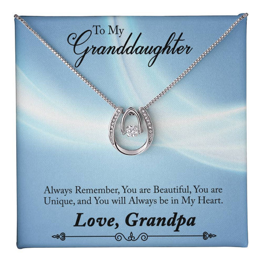 To Granddaughter - Always remember - Lucky In Love Necklace