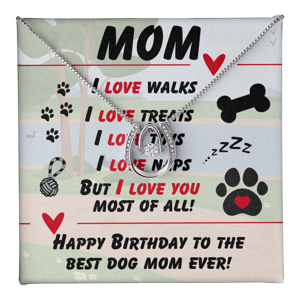 Mom - I love walks - Lucky In Love Necklace