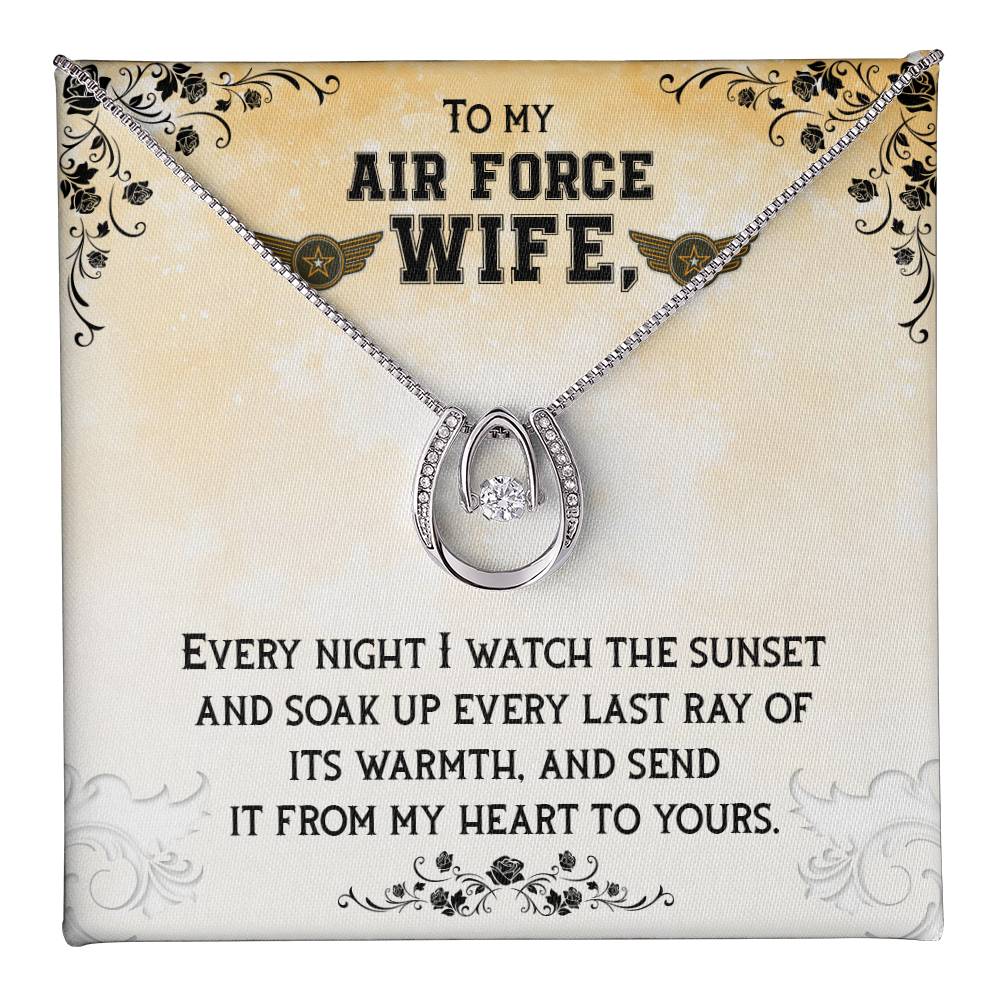 To Air Force Wife - Every night - Lucky In Love Necklace