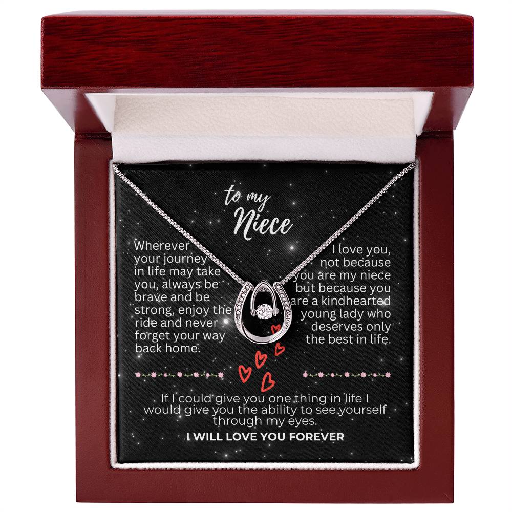 To Niece - Wherever your journey - Lucky In Love Necklace