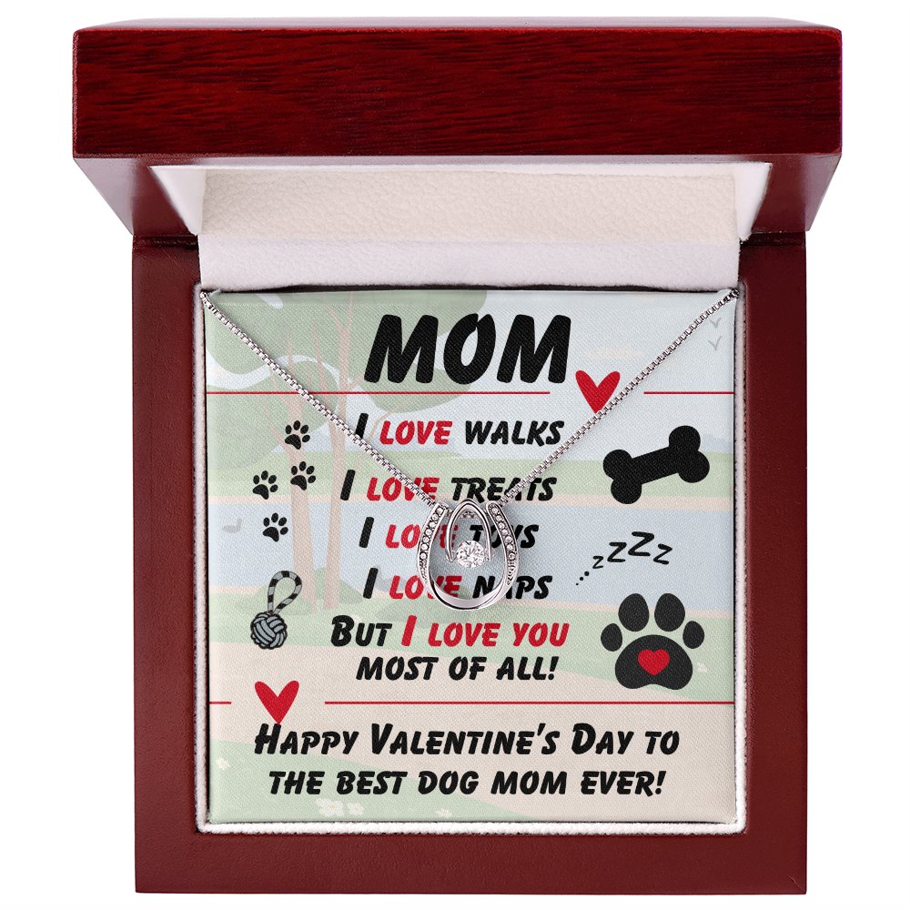 Mom - I love walks - Lucky In Love Necklace