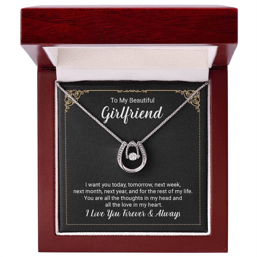 To Girlfriend - I want you today - Lucky In Love Necklace