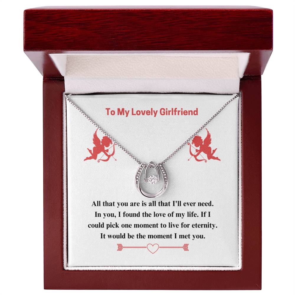 To Girlfriend - If I could - Lucky In Love Necklace