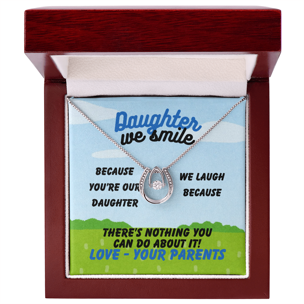 Daughter - Daughter we smile - Lucky In Love Necklace