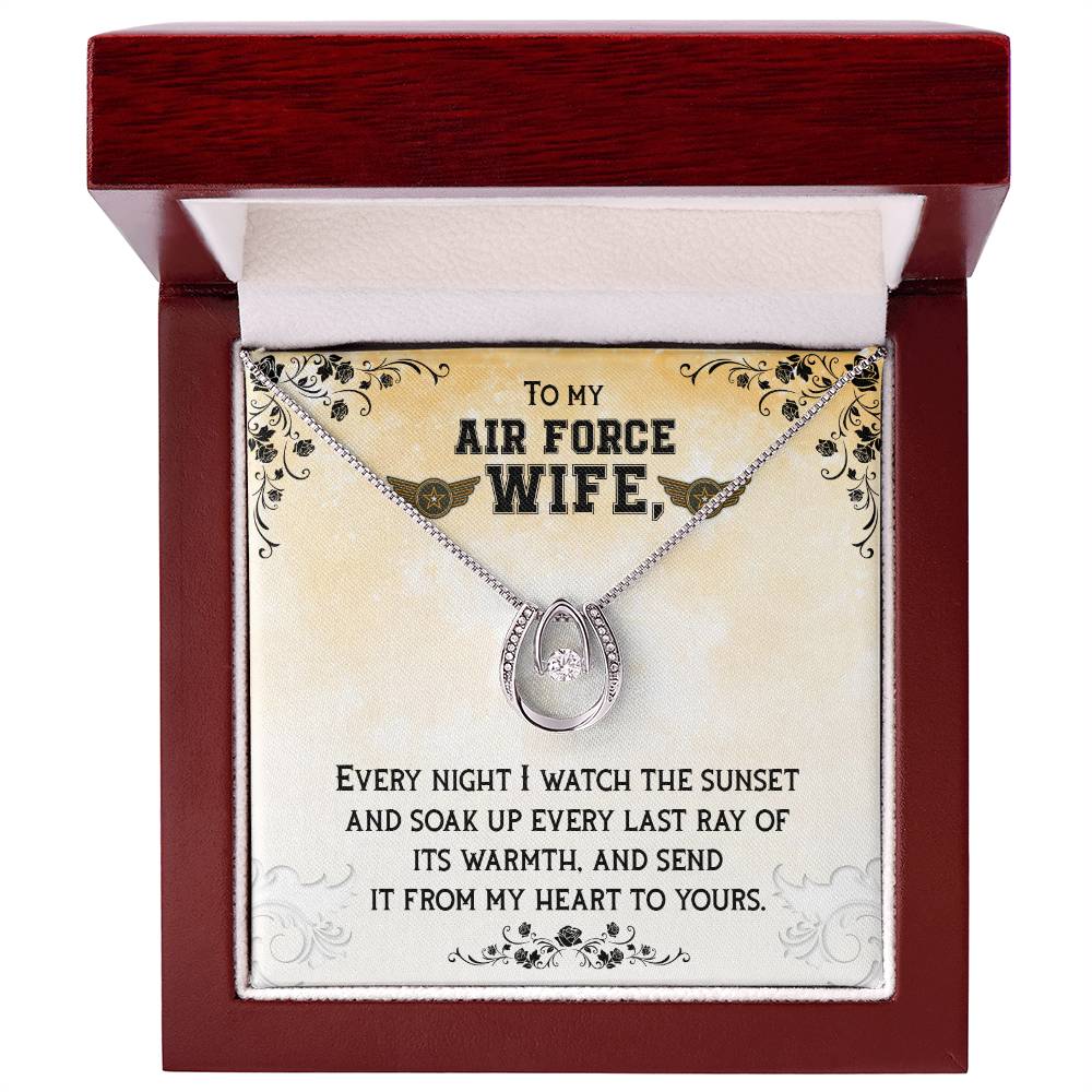 To Air Force Wife - Every night - Lucky In Love Necklace