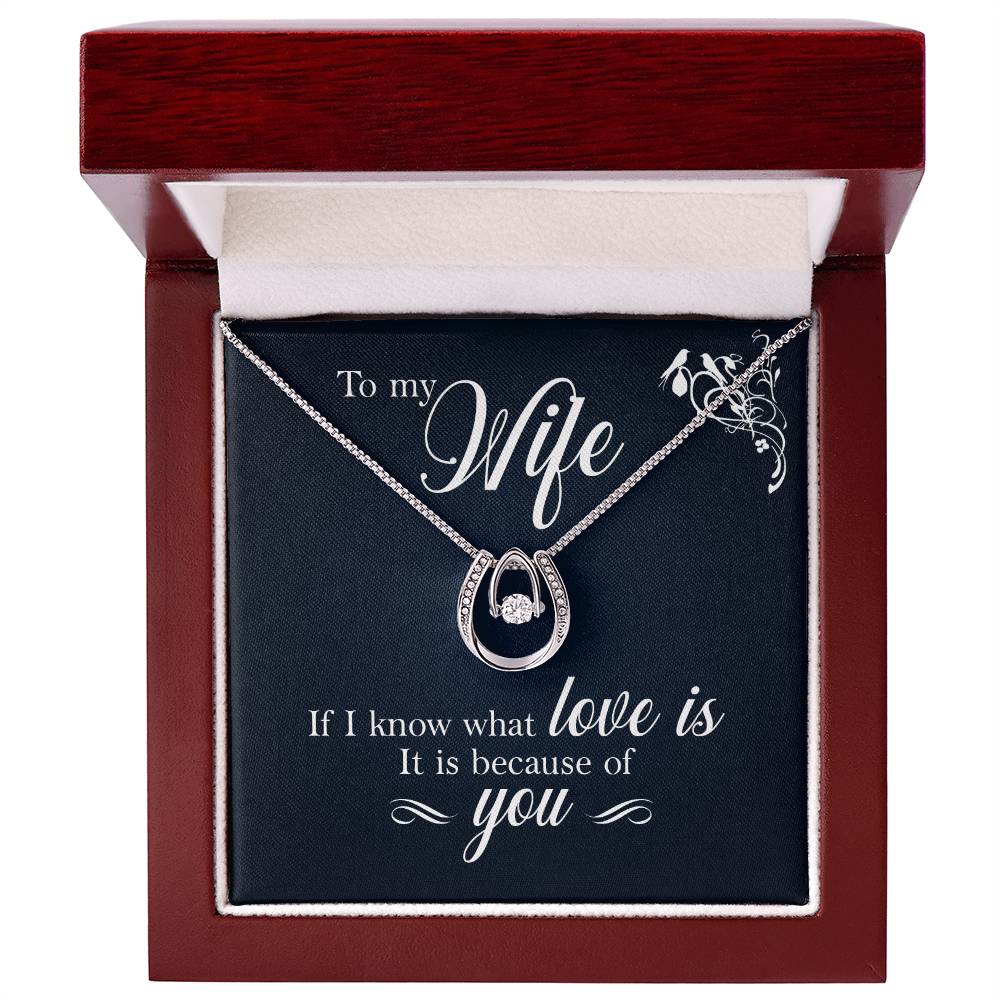 To Wife - If I know - Lucky In Love Necklace