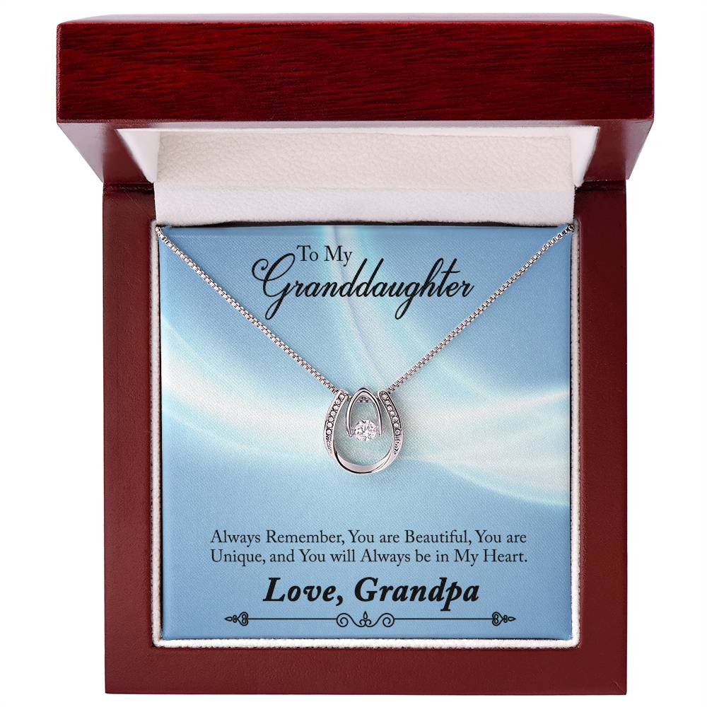 To Granddaughter - Always remember - Lucky In Love Necklace