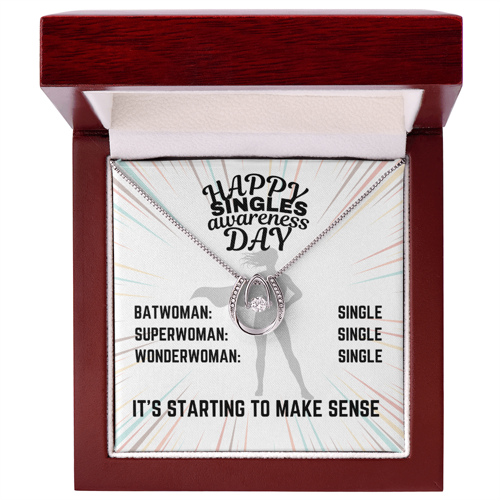 Happy Singles Awareness Day - Batwoman: Single - Lucky In Love Necklace