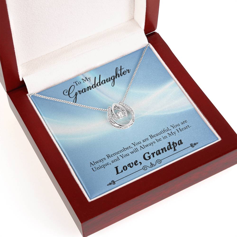 To Granddaughter - Always remember - Lucky In Love Necklace