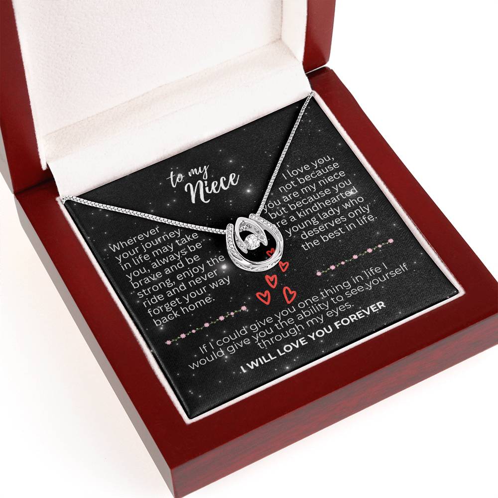 To Niece - Wherever your journey - Lucky In Love Necklace