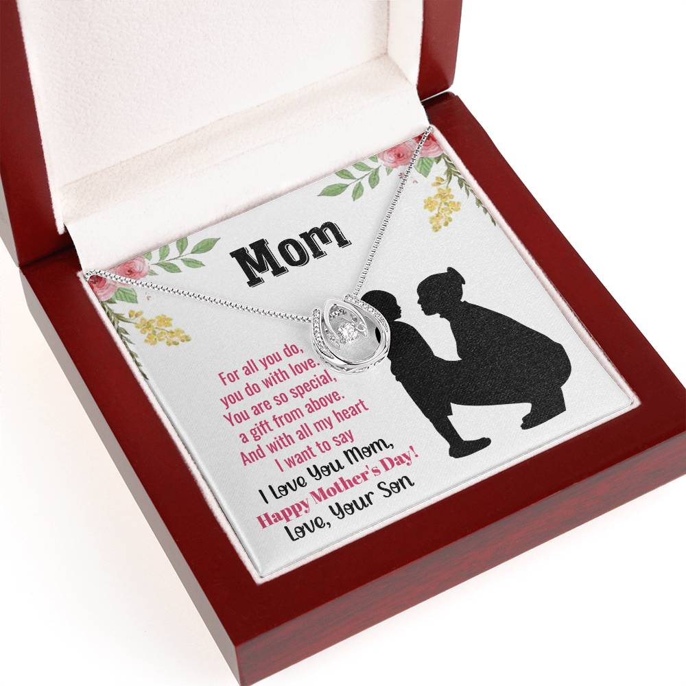 To Mom - For all you do - Lucky In Love Necklace